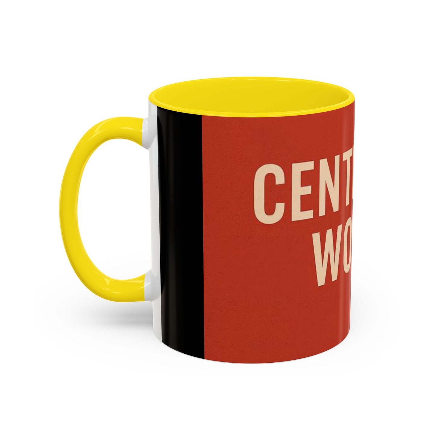 Copy of Empowering Accent Coffee Mug - Centering Woman, Inspirational Gift, Home Office Decor, Motivational Kitchenware, Bold Design