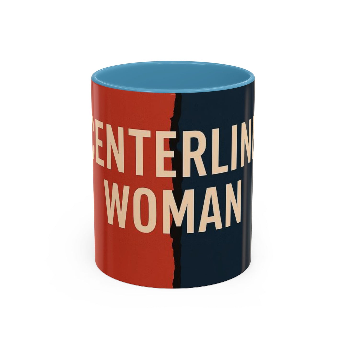 Copy of Empowering Accent Coffee Mug - Centering Woman, Inspirational Gift, Home Office Decor, Motivational Kitchenware, Bold Design