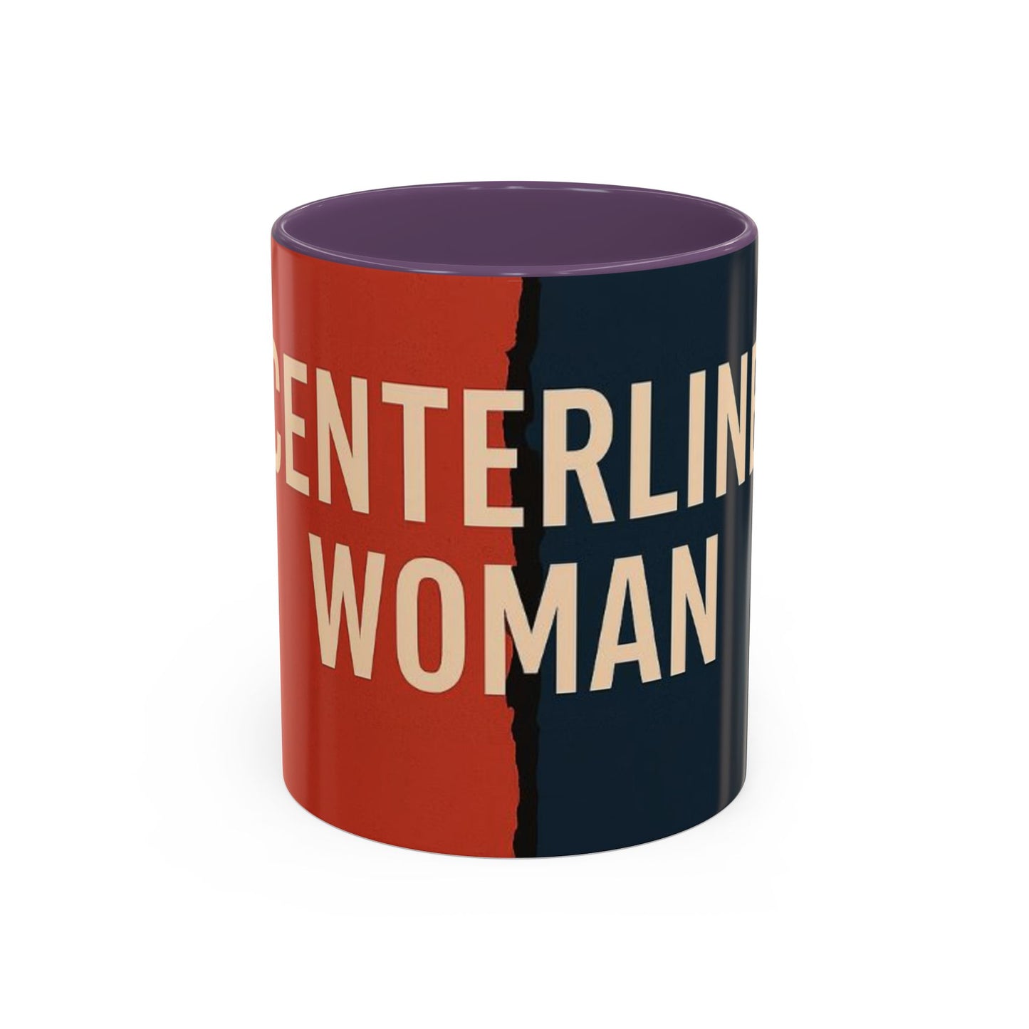 Copy of Empowering Accent Coffee Mug - Centering Woman, Inspirational Gift, Home Office Decor, Motivational Kitchenware, Bold Design