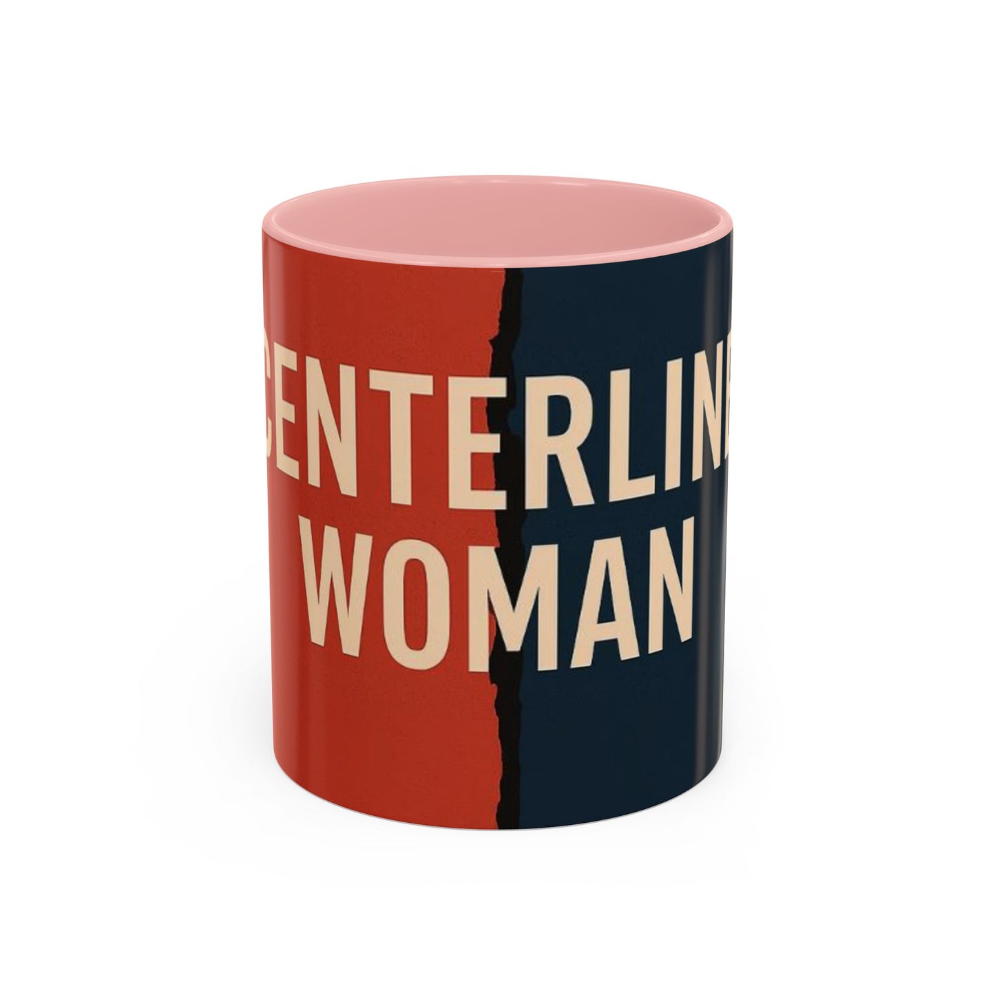 Copy of Empowering Accent Coffee Mug - Centering Woman, Inspirational Gift, Home Office Decor, Motivational Kitchenware, Bold Design
